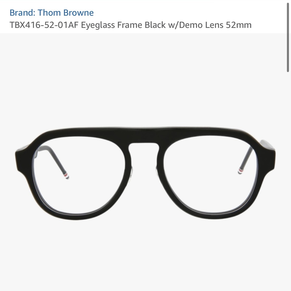Black Eyeglasses Frame: Thom Browne